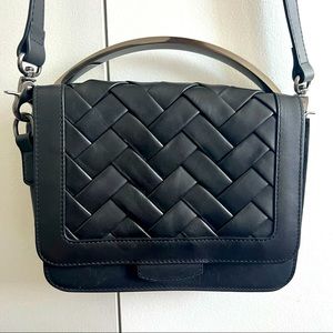 Black crossbody Handbag with strap